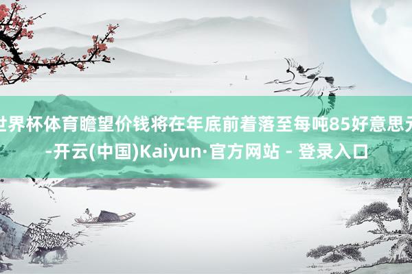 世界杯体育瞻望价钱将在年底前着落至每吨85好意思元-开云(中国)Kaiyun·官方网站 - 登录入口