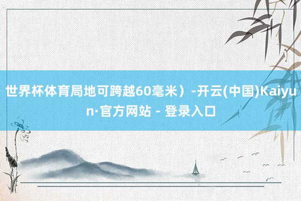 世界杯体育局地可跨越60毫米）-开云(中国)Kaiyun·官方网站 - 登录入口