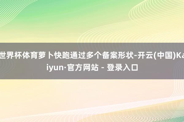 世界杯体育萝卜快跑通过多个备案形状-开云(中国)Kaiyun·官方网站 - 登录入口
